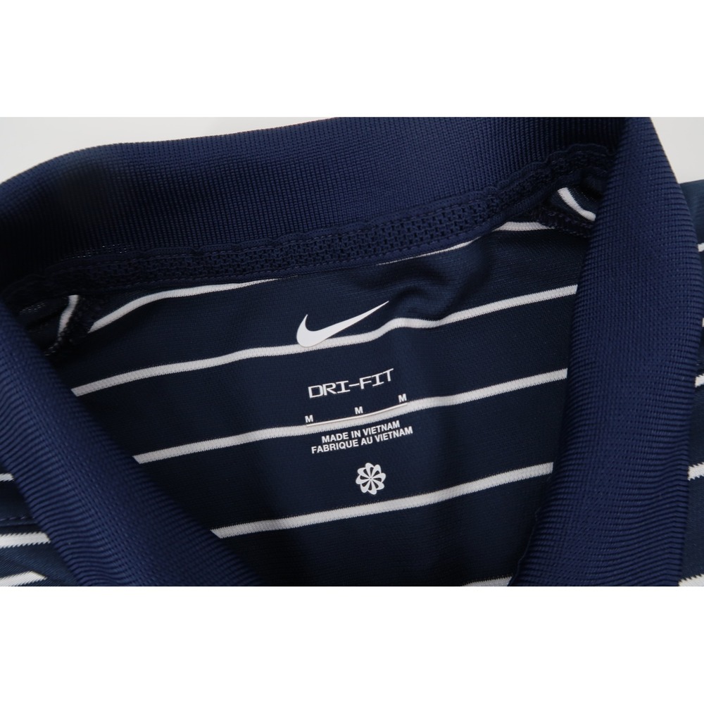 Nike Polo Shirt Mens Medium Navy Ole Miss Rebels Dri-FIT Victory Striped - Picture 3 of 13
